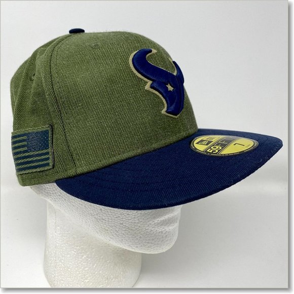Houston Texans Salute to Service‎ Fitted Hat 7 Cap NFL Football Military
